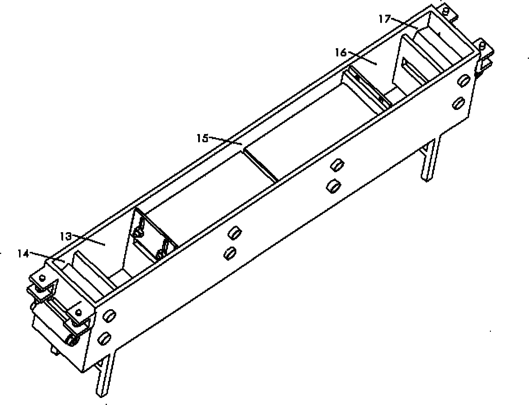 Continuous washing device washing groove for band