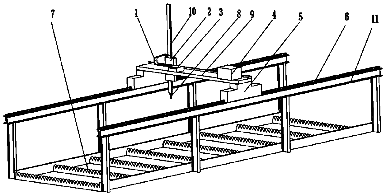 Automatic cleaning device and method for converter inclined plate sedimentation tanks