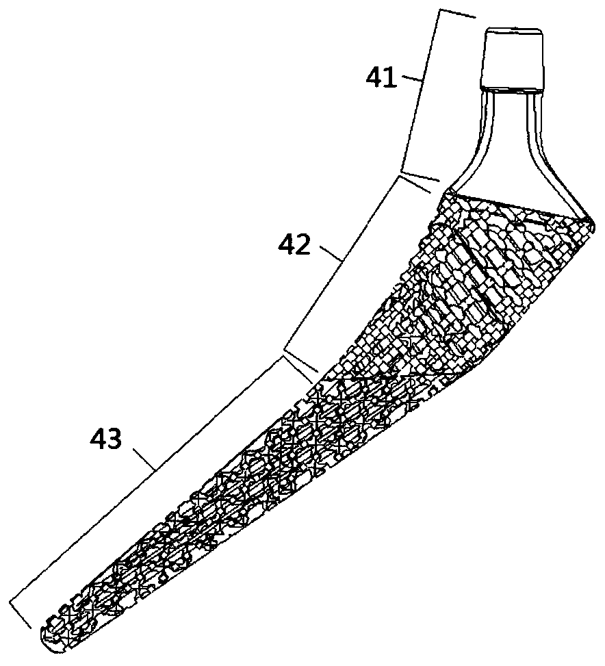 Metal hip joint prosthesis with porous layer structure and preparation method thereof