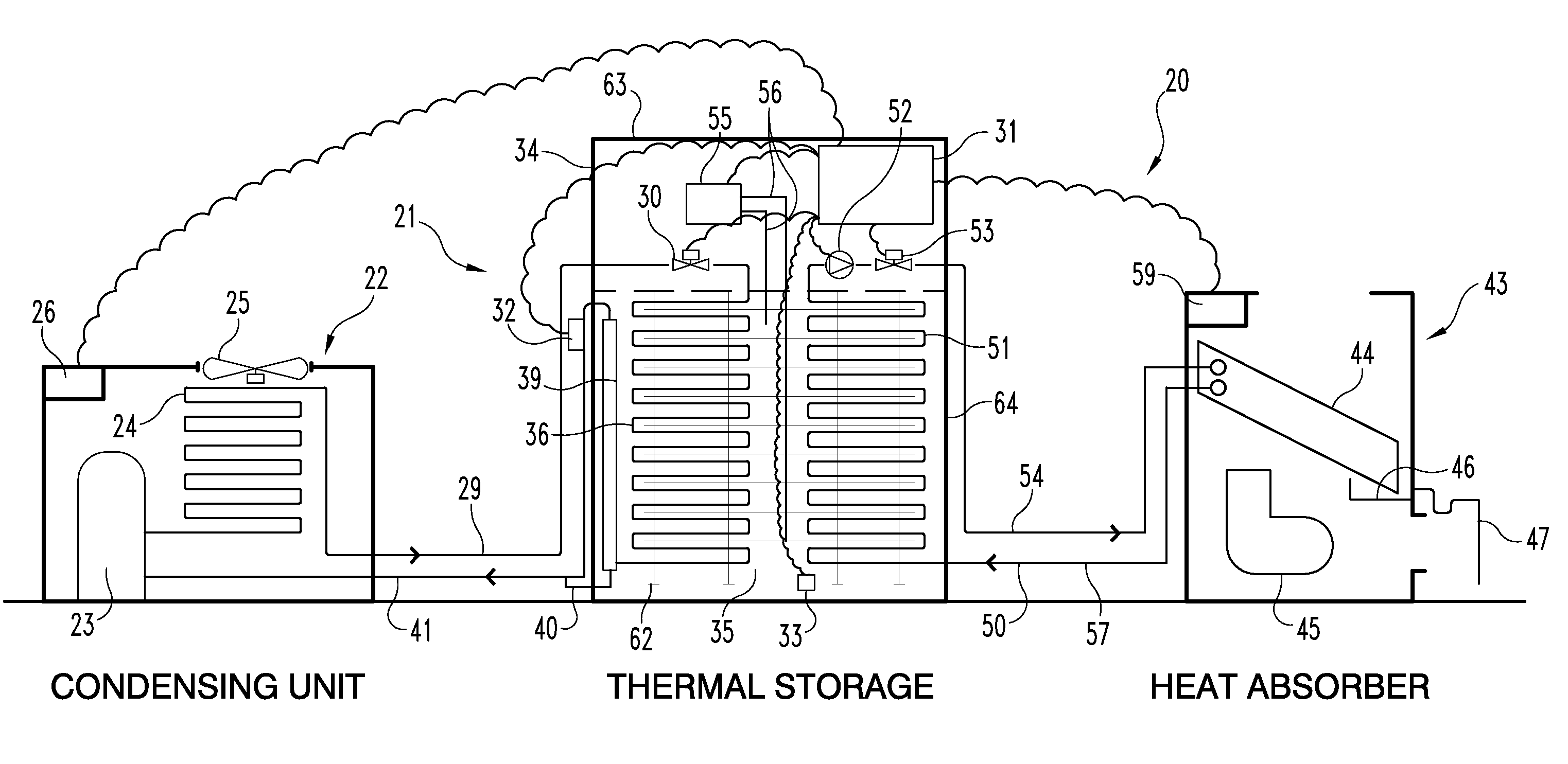 Thermal storage unit for air conditioning applications