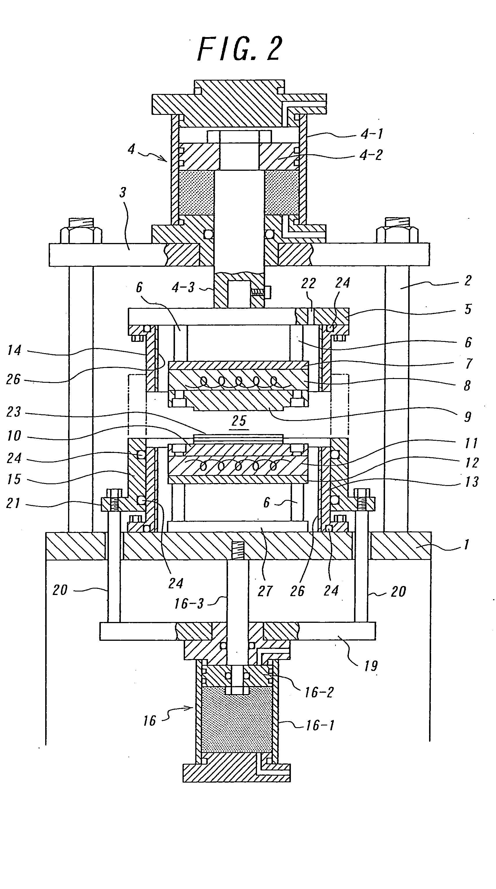 Heating-type vacuum press device