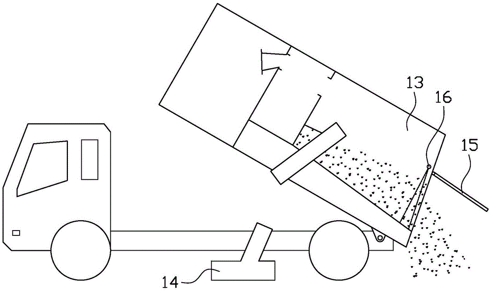 Street cleaner with discharging and dust removing device