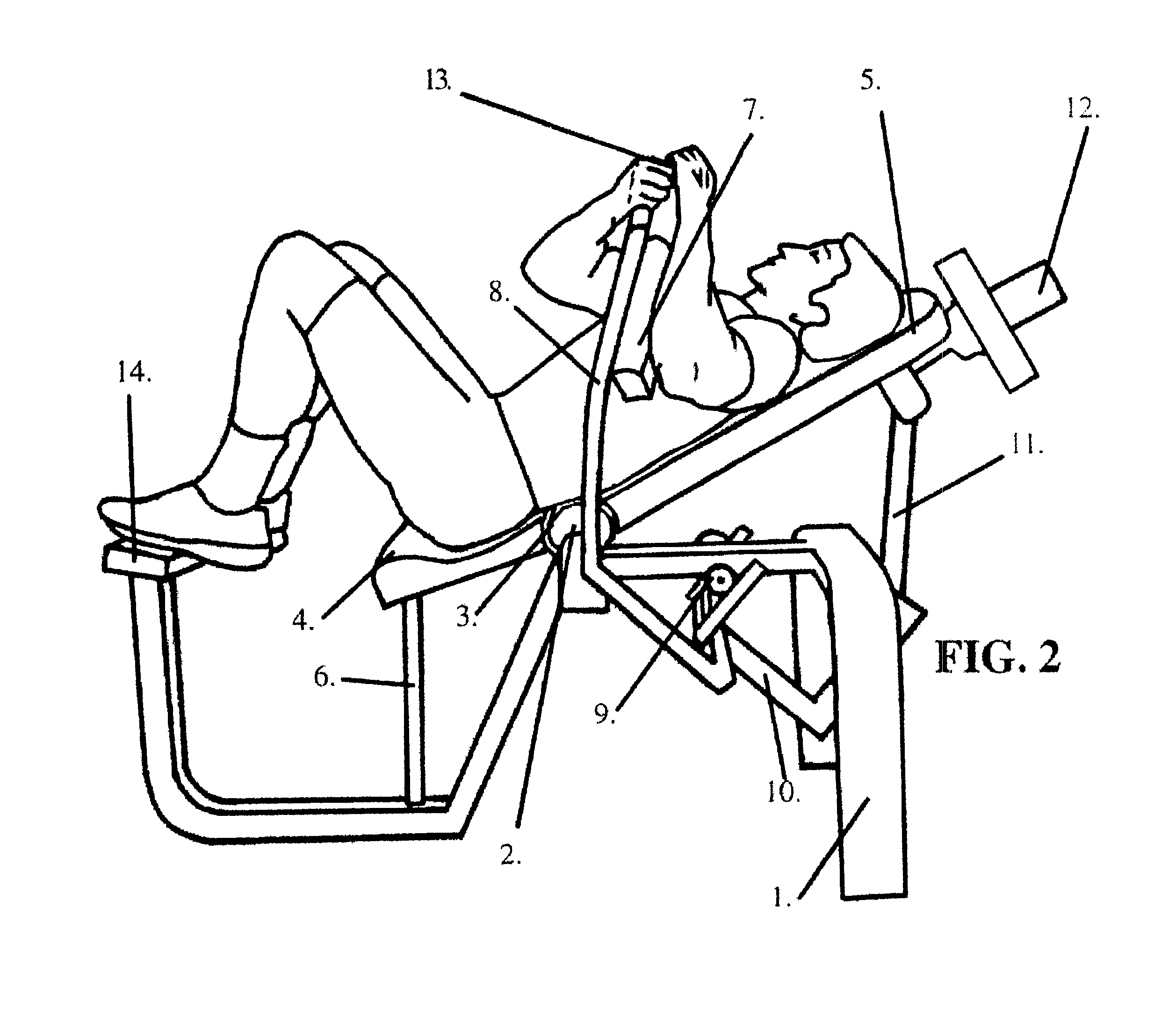Abdominal weight lifting apparatus and method