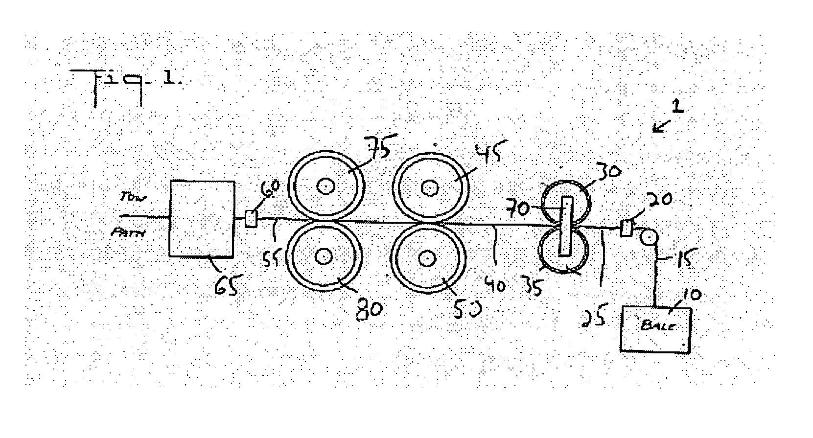 Apparatus for tow opening