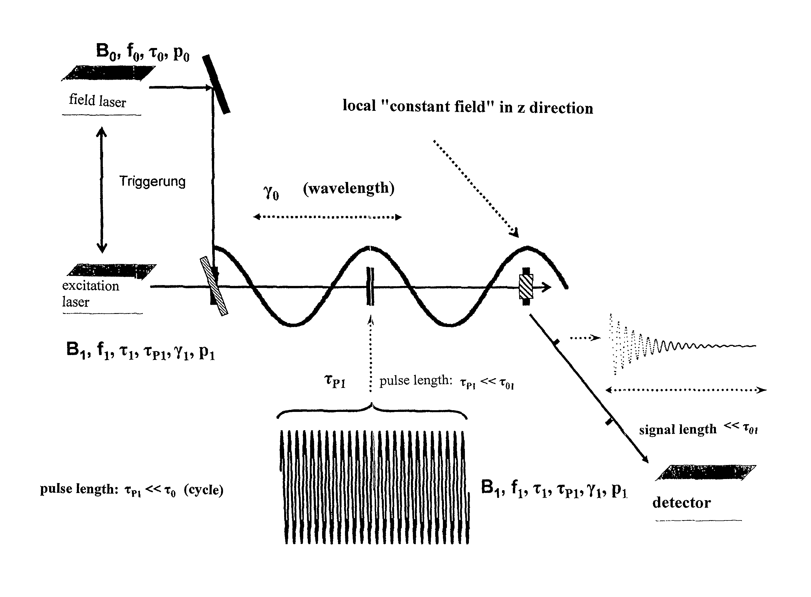 Method for examining the nuclear magnetic resonance in a sample and device for carrying out the method