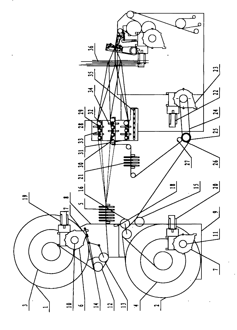 High-efficiency weaving and let-off method for double-layer lint