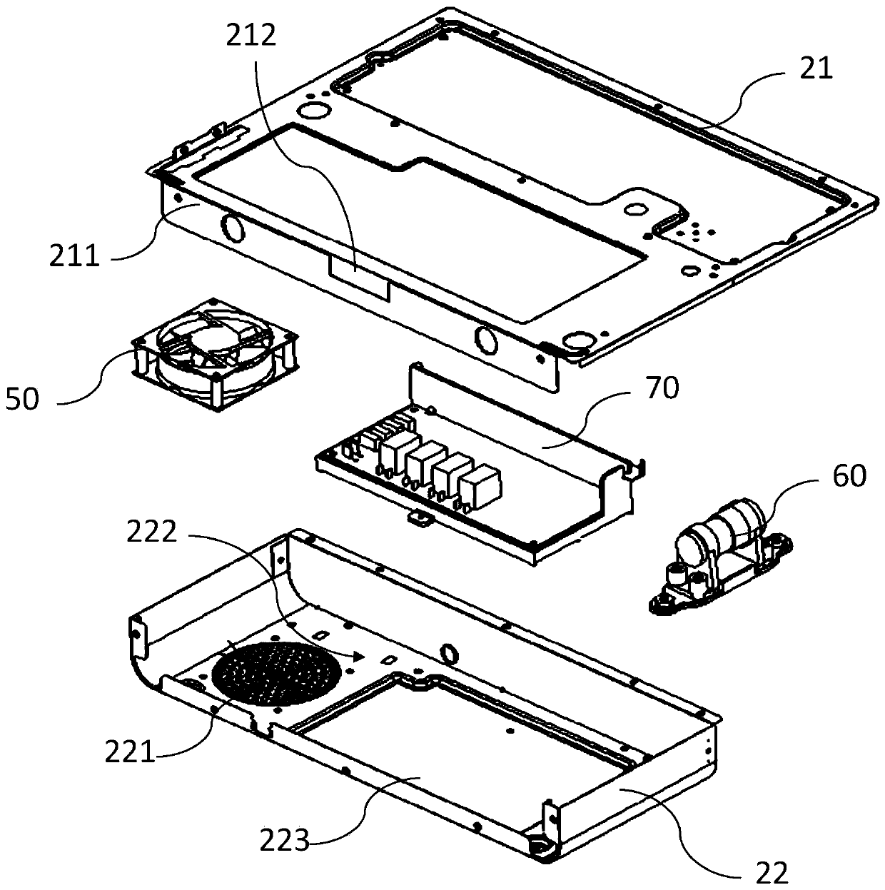 Heat dissipation assembly and cooking utensil with same