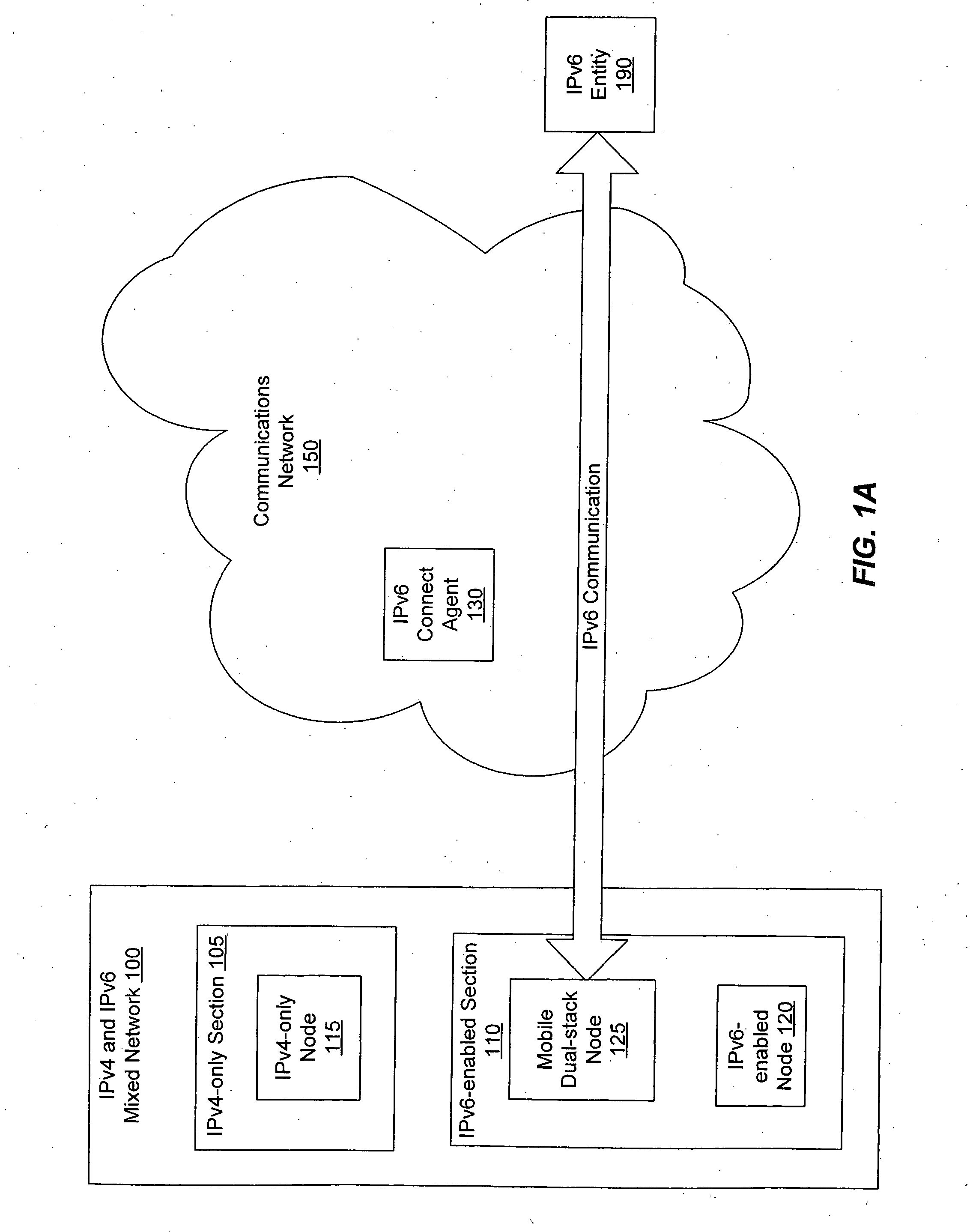 Enabling mobile IPv6 communication over a network containing IPv4 components using ISATAP