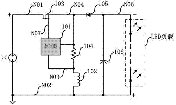 Light-emitting diode (LED) current detection and control circuit