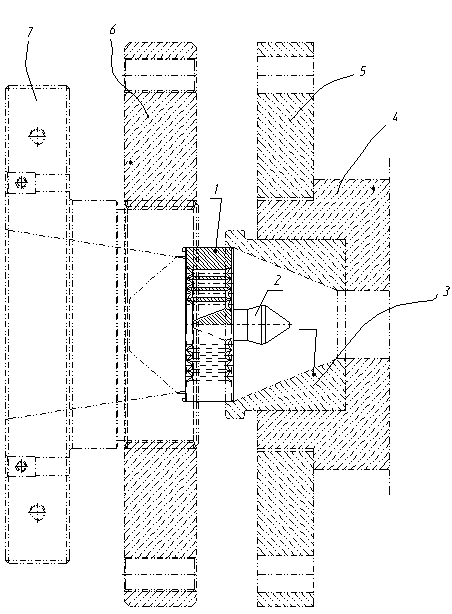 Supercharge mixed flow perforated plate for wood plastic profiled bar extrusion mold