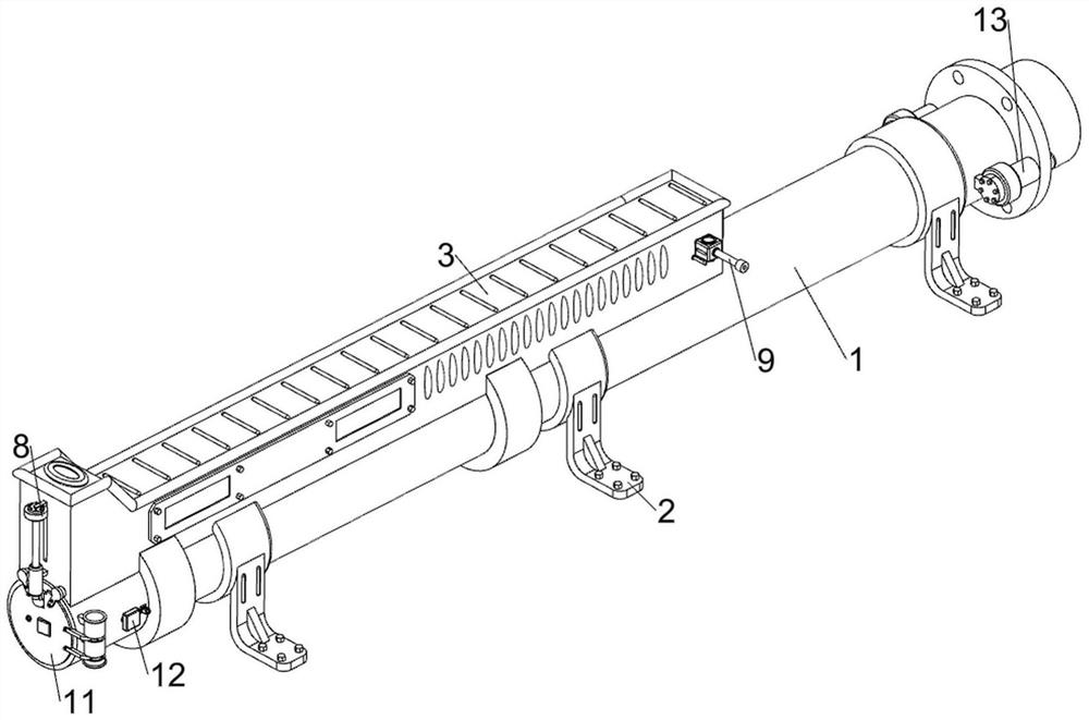 High-density polyethylene drainage device capable of cleaning sludge