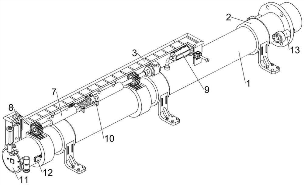 High-density polyethylene drainage device capable of cleaning sludge