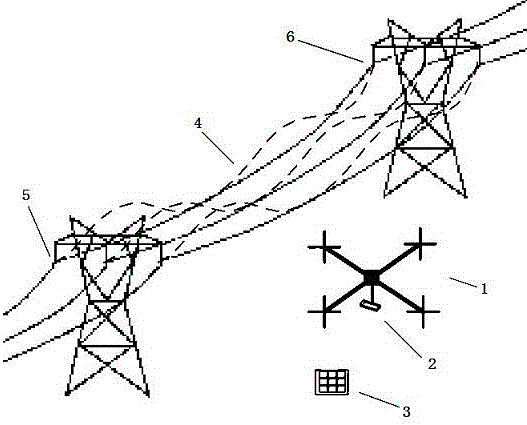 Power transmission conductor galloping amplitude measurement method