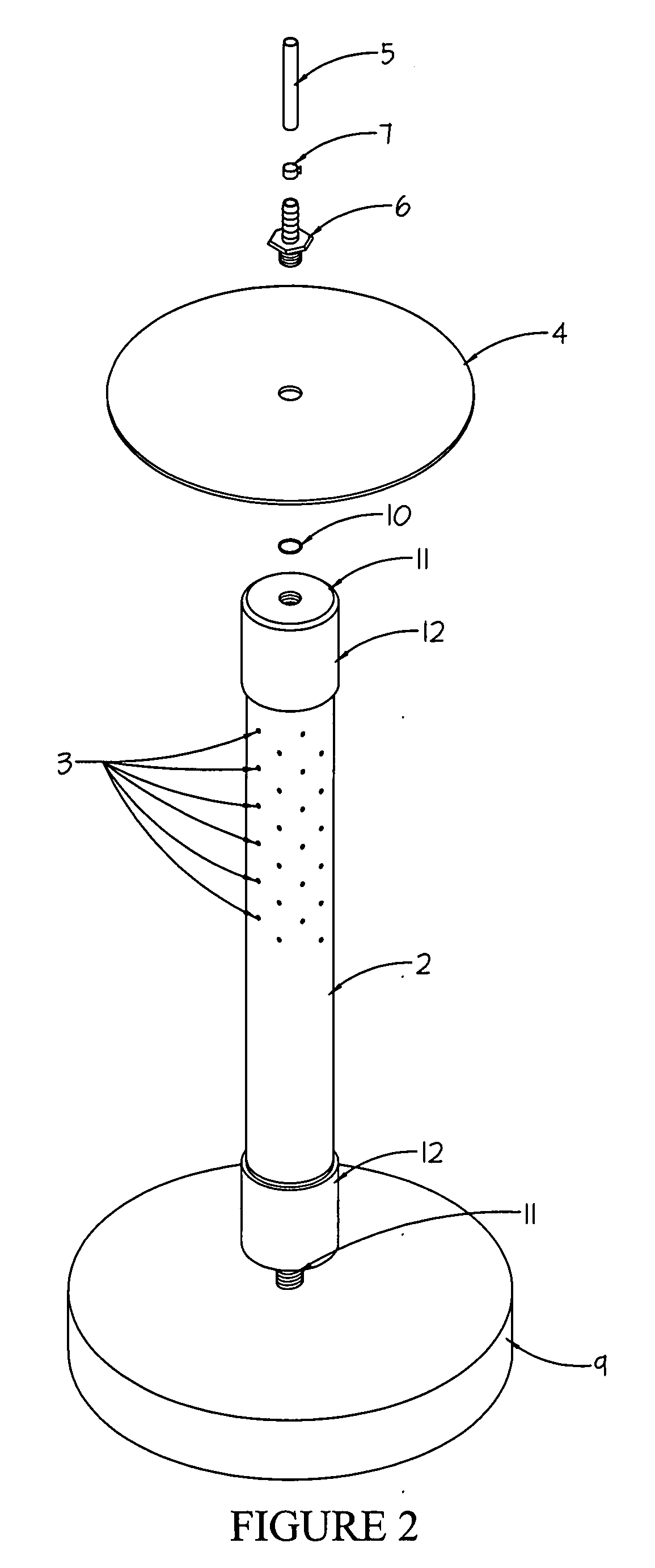 Self-standing weighted diffuser assembly