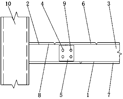 Steel structure box beam connection joint assembling device and an assembling method thereof