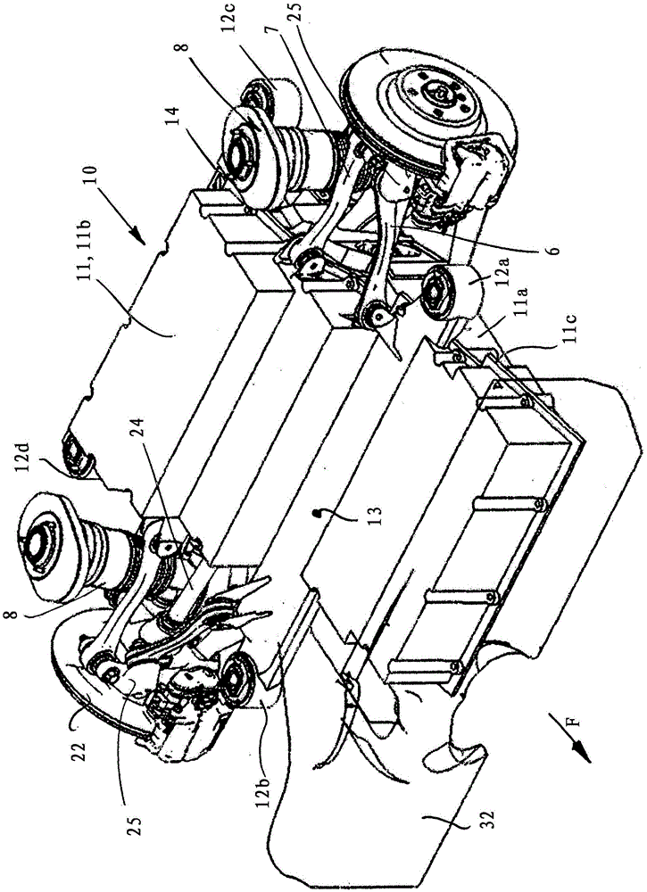 Electrically driven axles of a double-track vehicle