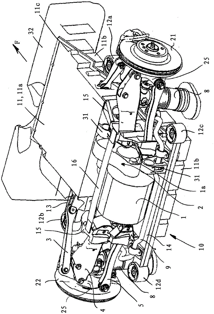 Electrically driven axles of a double-track vehicle