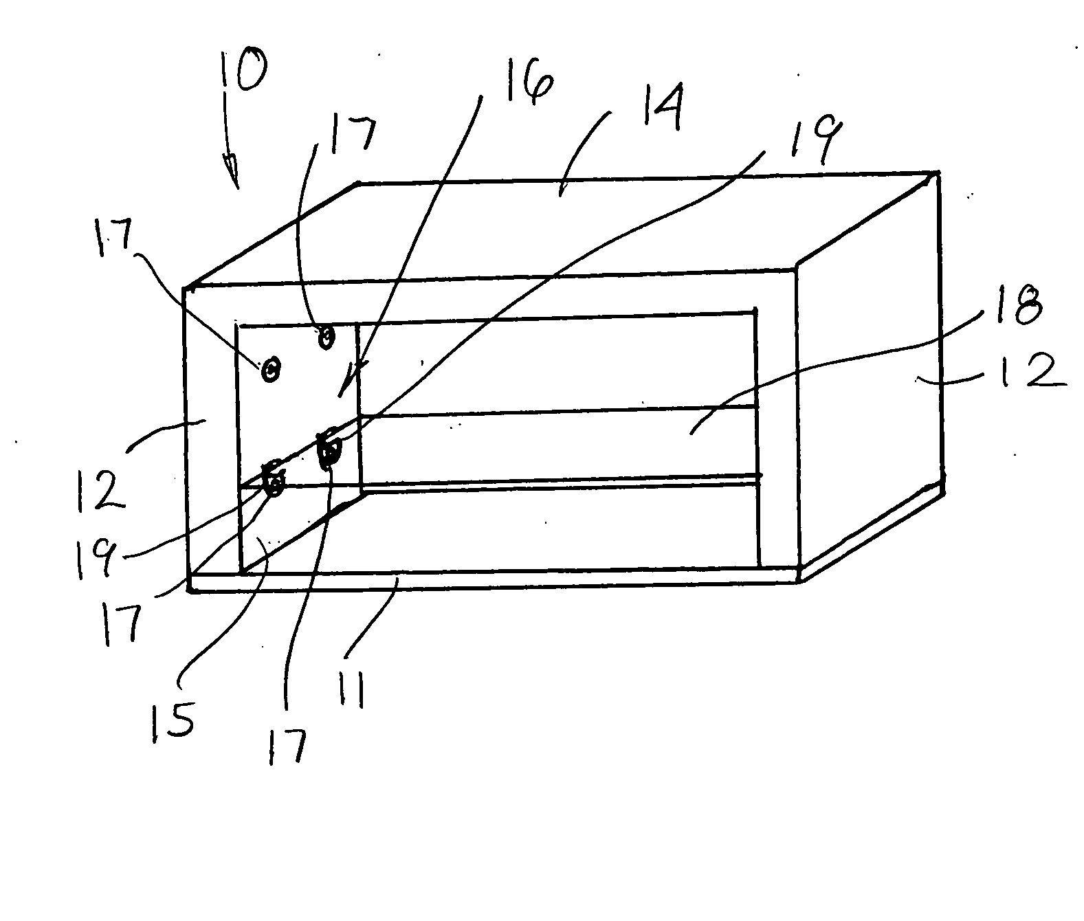 Shelf support pin arrangement