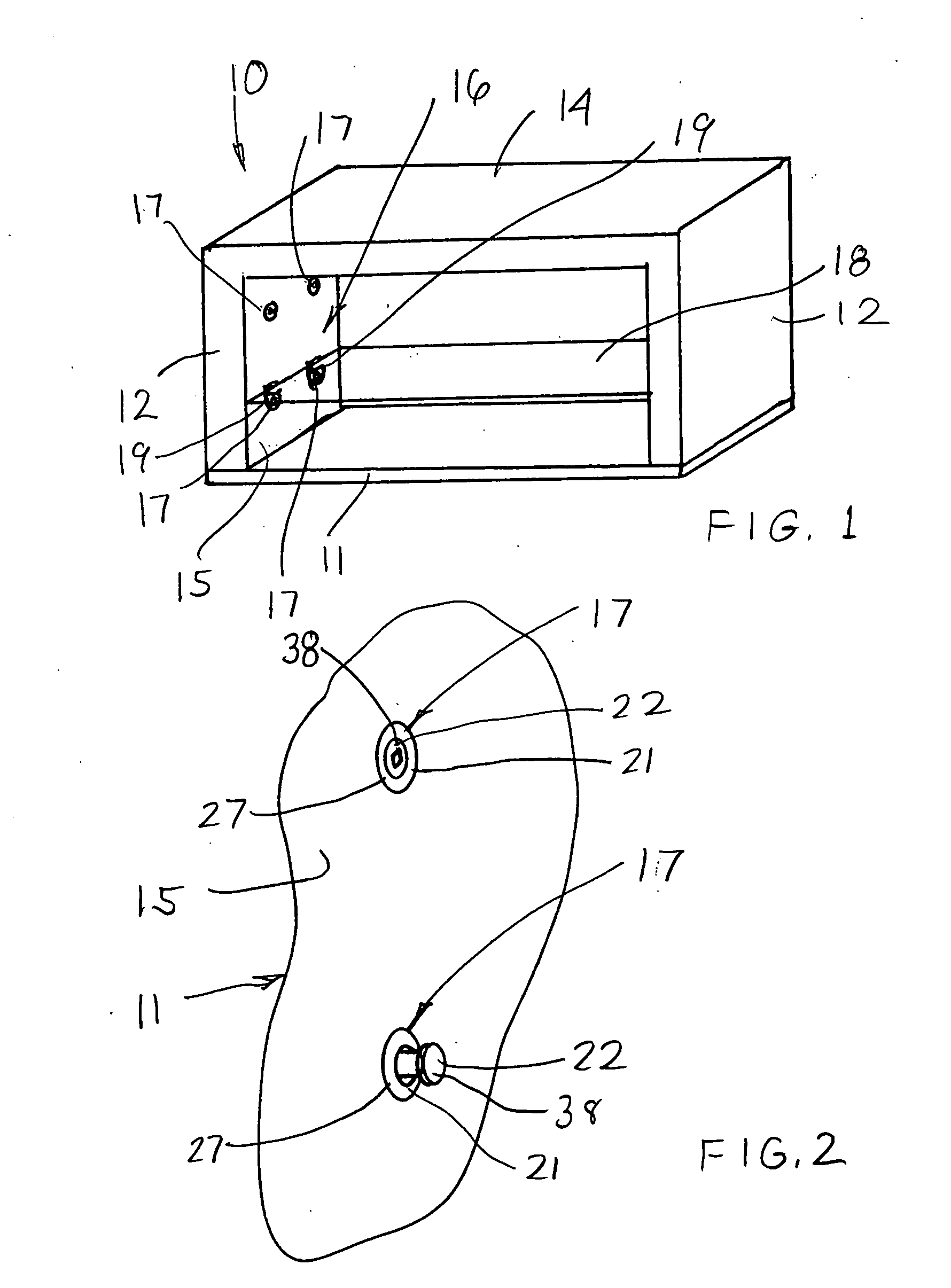 Shelf support pin arrangement