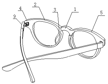 Glasses frame capable of adjusting tightness