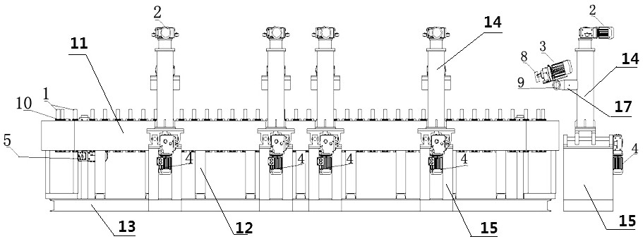 Clamp special for steel shovel polishing and process