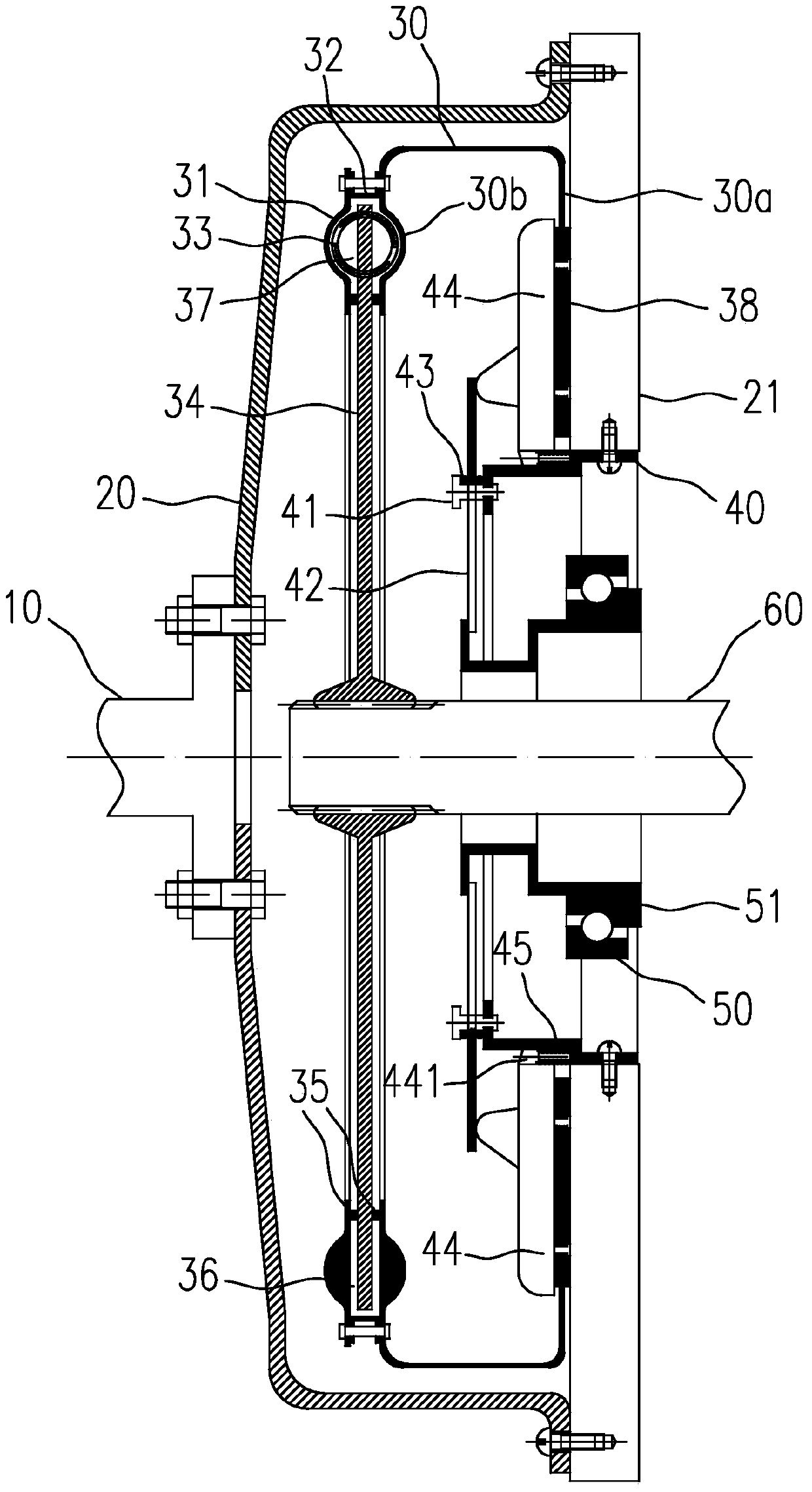 A low stiffness clutch and a driven mechanism used therein