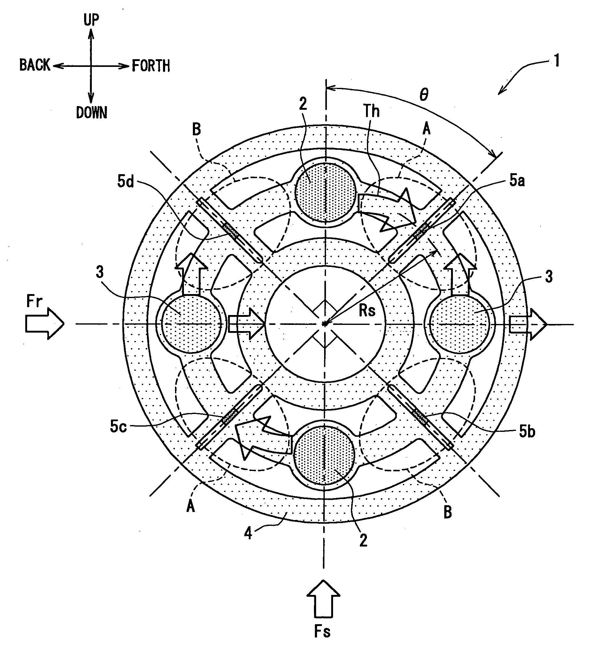 Device and method for detecting force acting on tire
