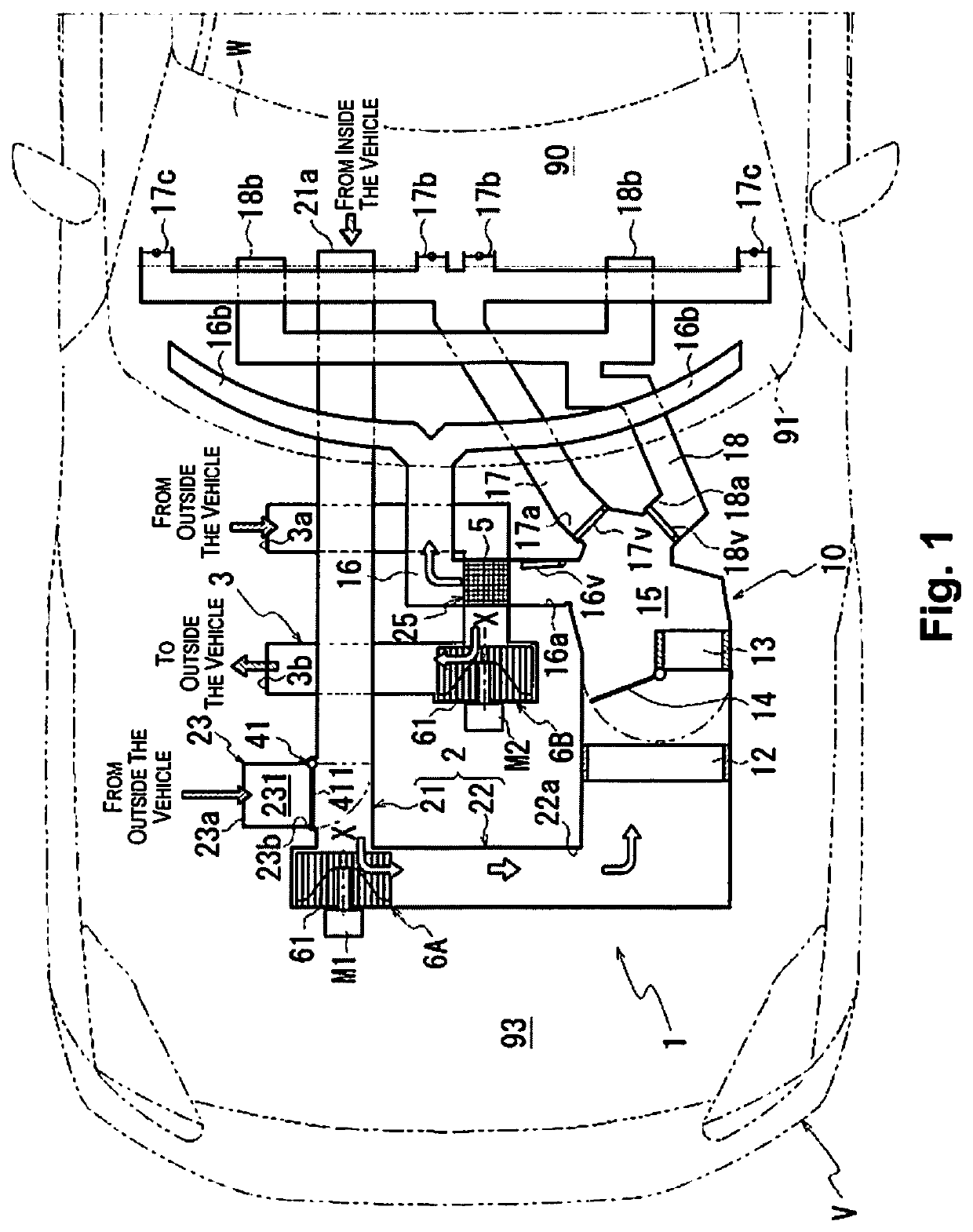 Air conditioning device for vehicle