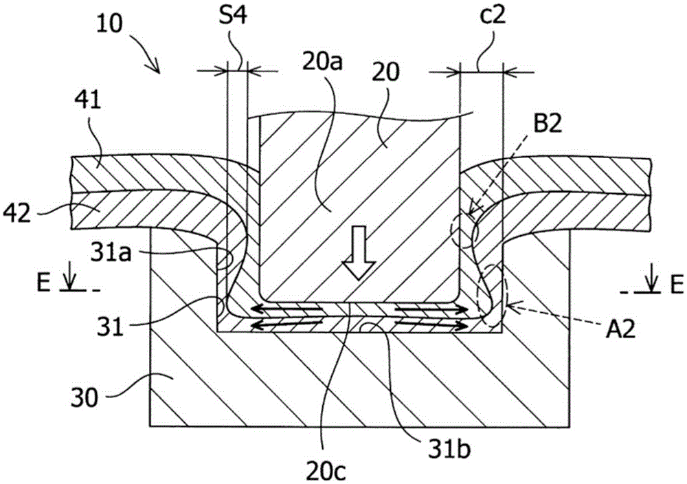 Punch for mechanical connection, mechanical connection device and mechnical connection member