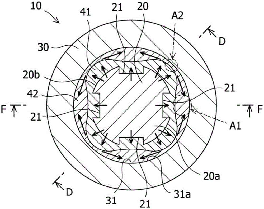 Punch for mechanical connection, mechanical connection device and mechnical connection member