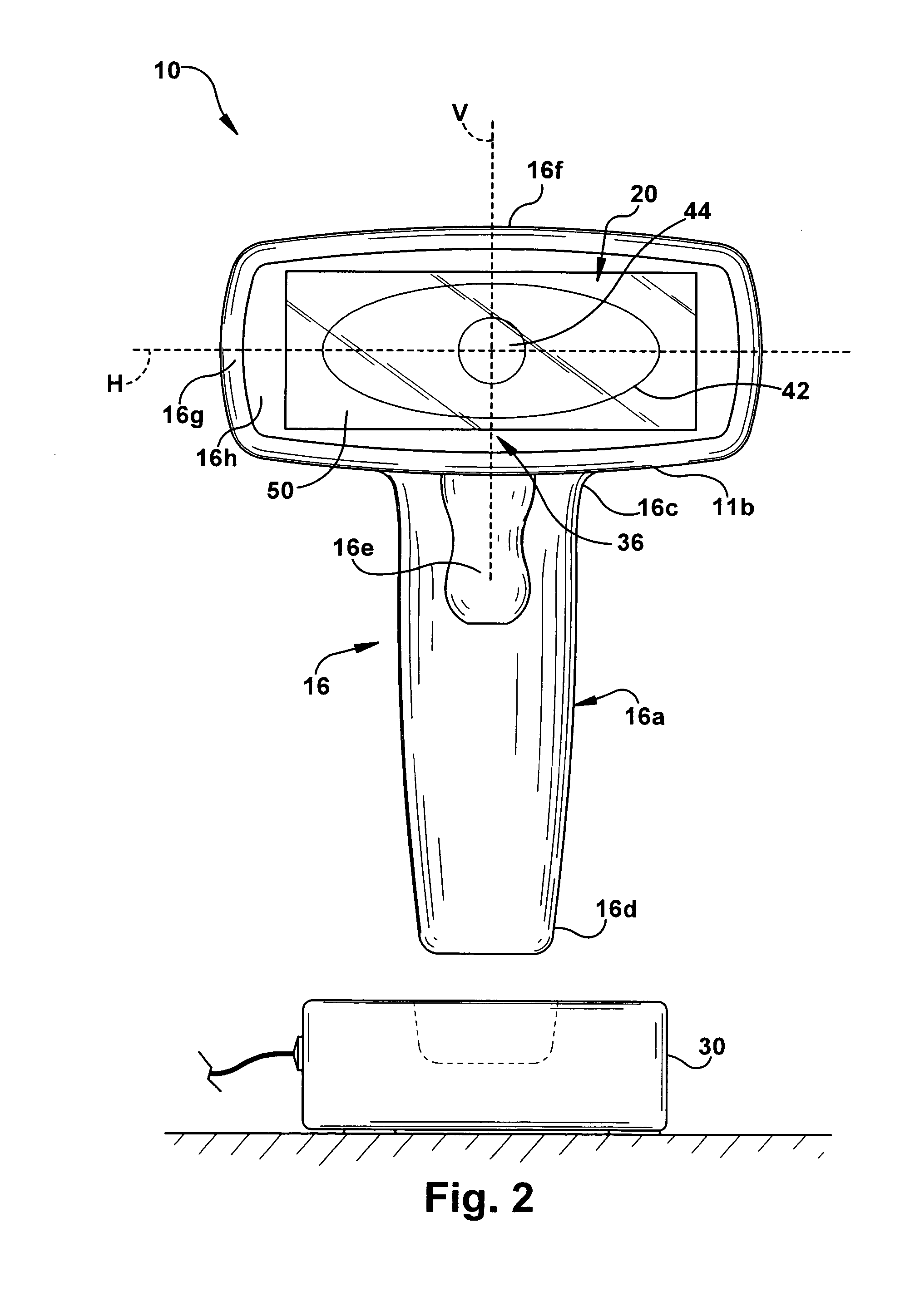 Illumination system including a curved mirror for an imaging-based bar code reader
