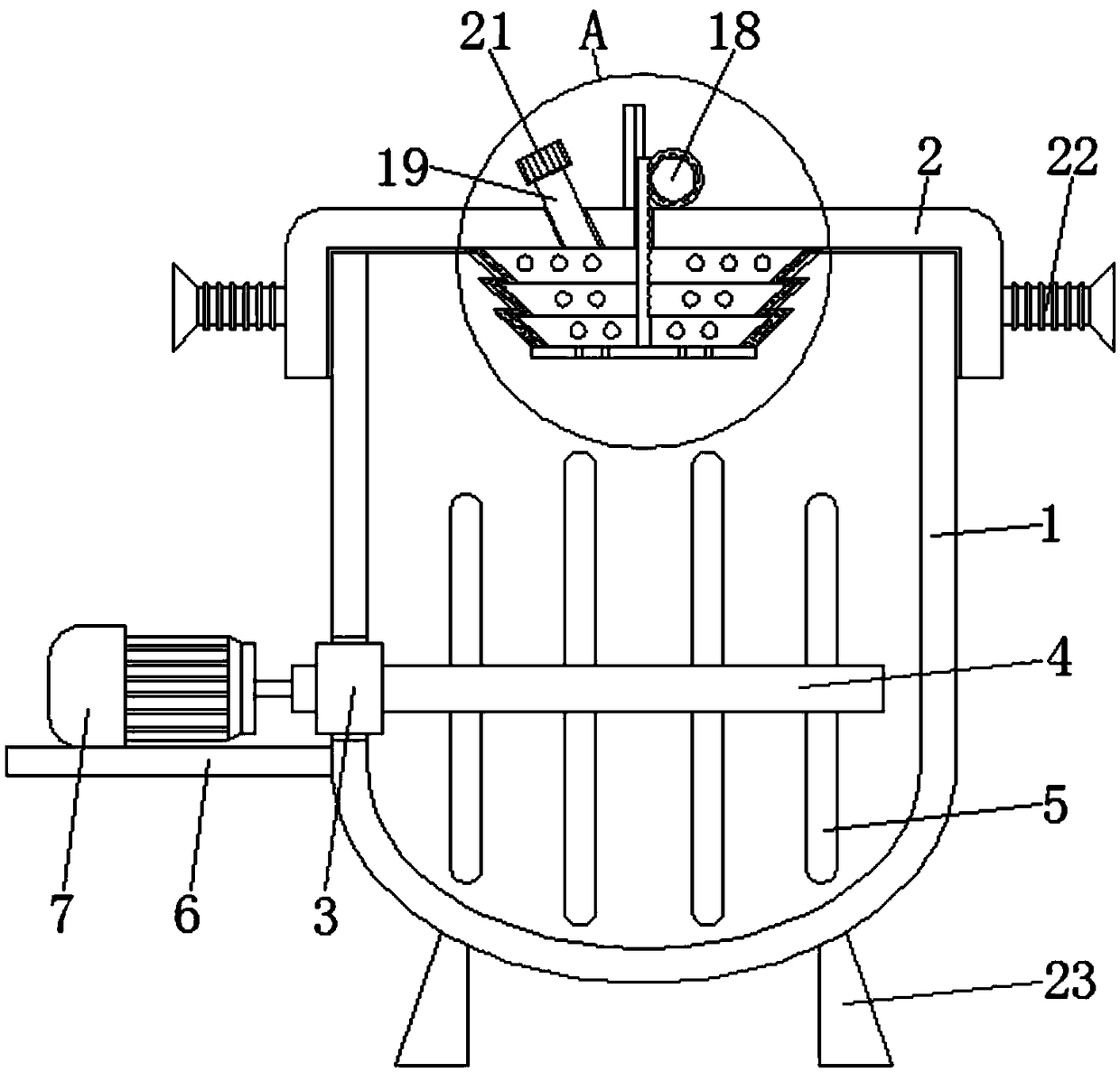 Beef pickling equipment convenient for spice adding