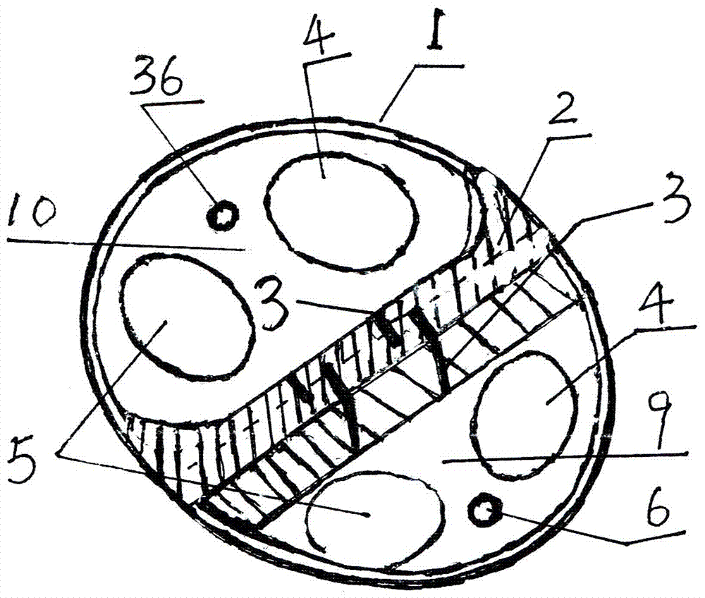 A cylinder head for a partitioned and stratified lean-burn engine