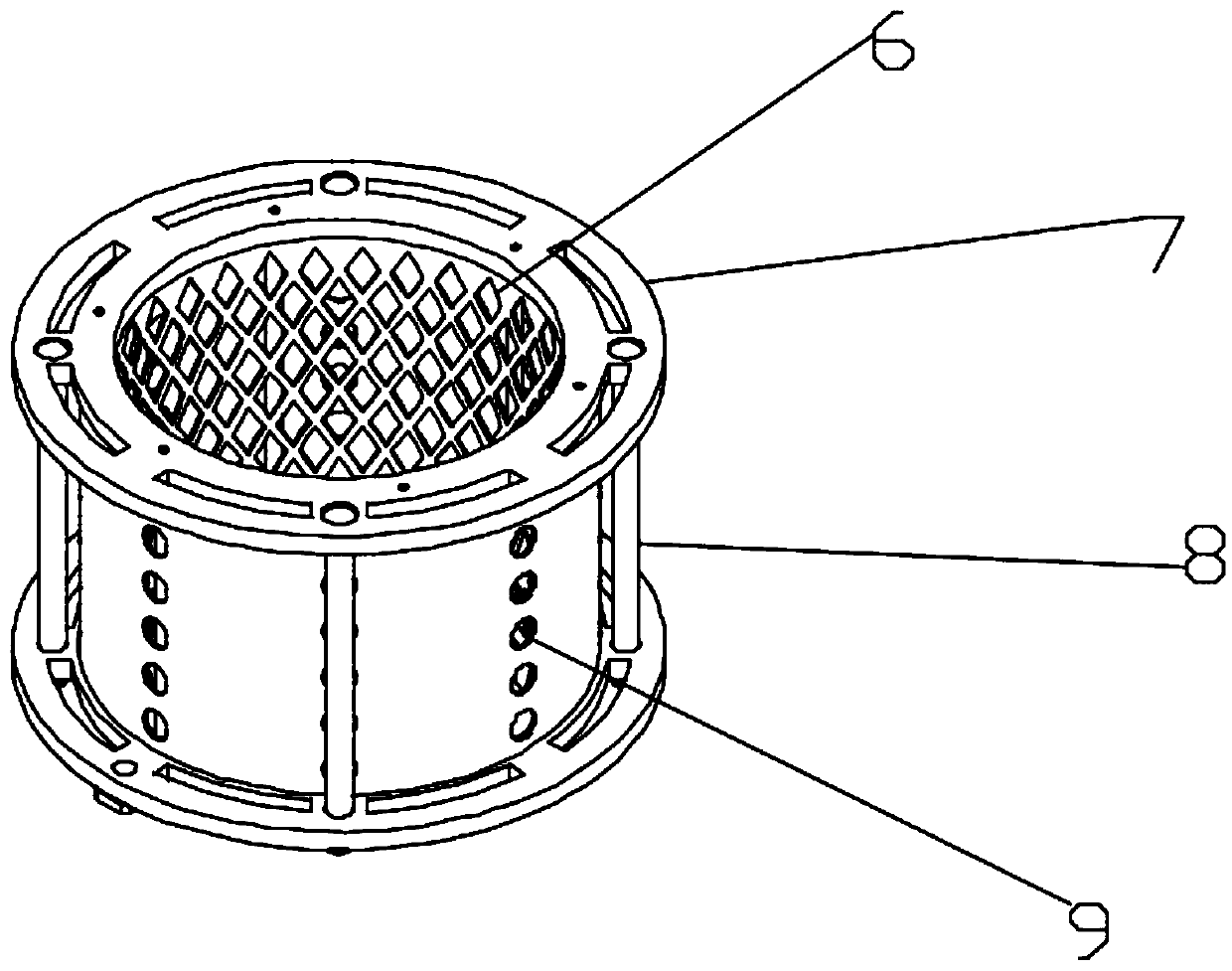 A drain pole piece structure