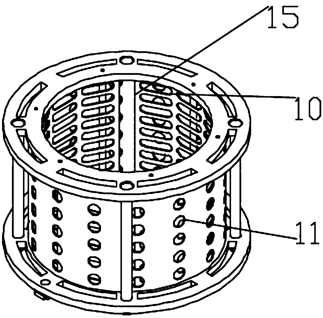 A drain pole piece structure