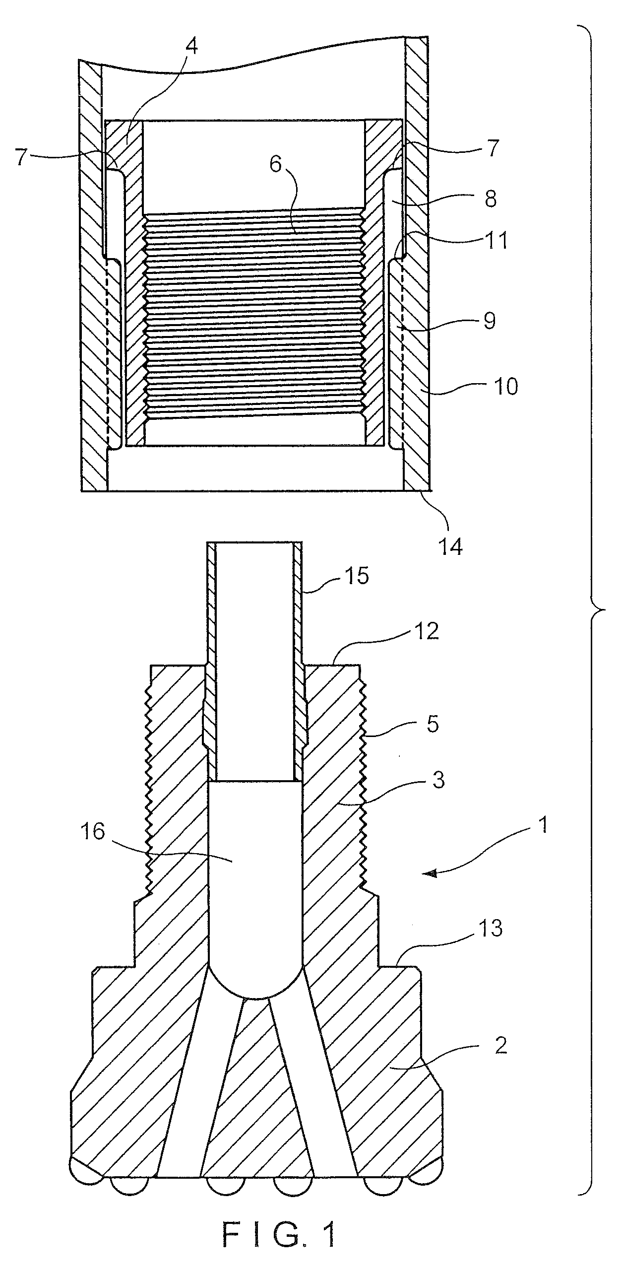 Percussive drill bit provided with an improved chuck assembly