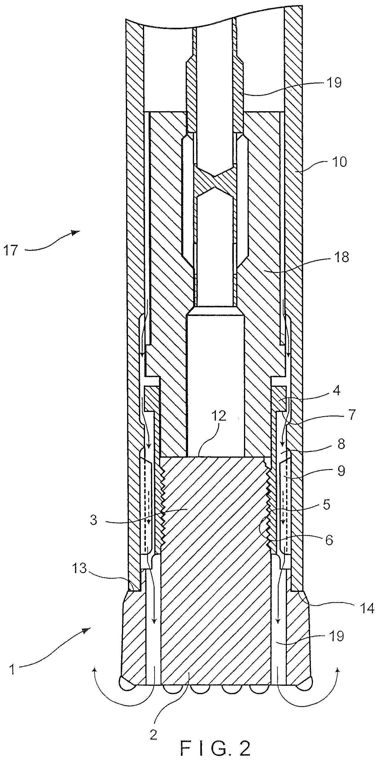 Percussive drill bit provided with an improved chuck assembly