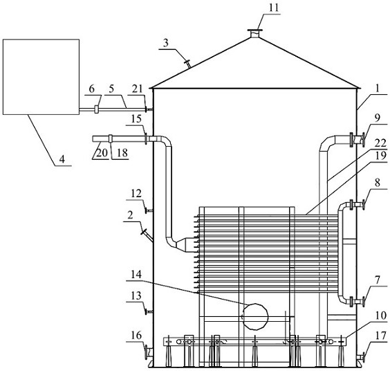 Oil and gas field desulfurization wastewater advanced oxidation treatment device and treatment method thereof