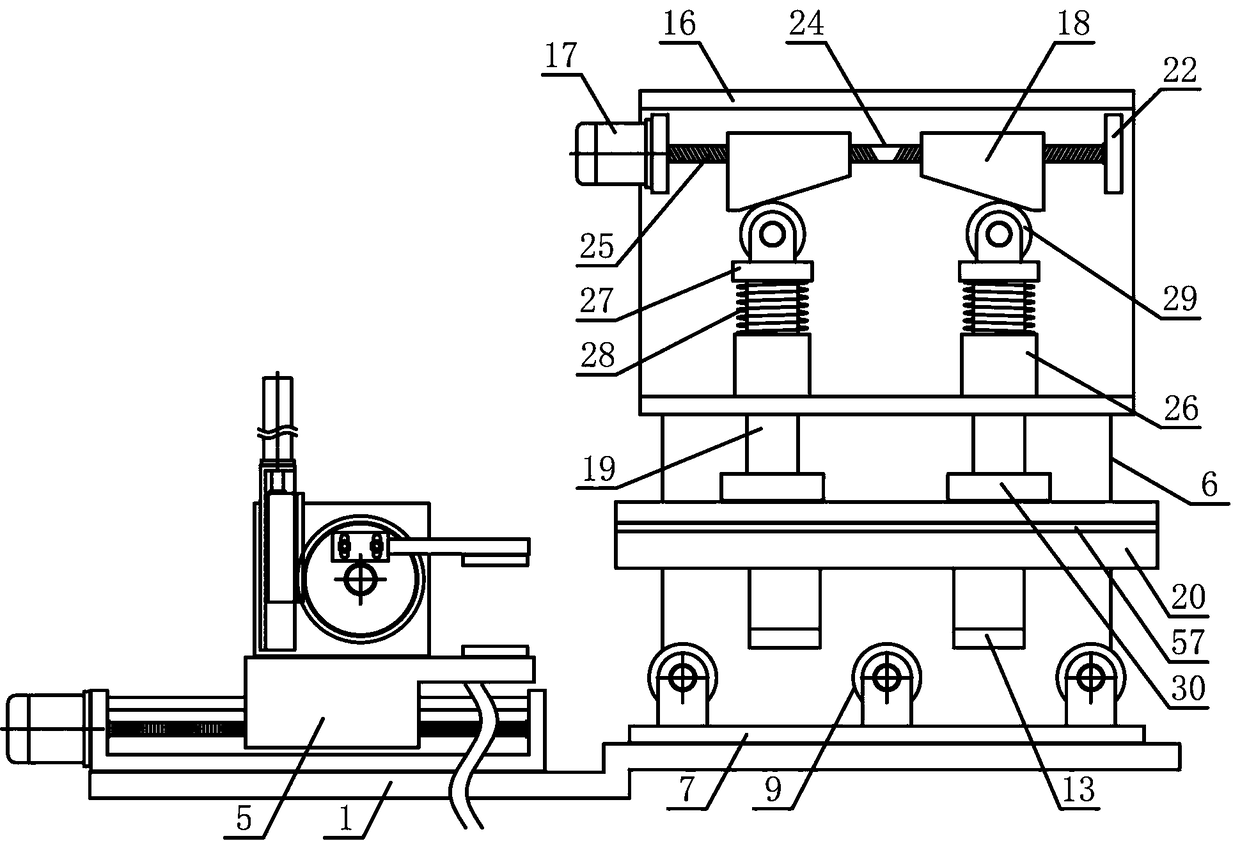 Aluminum profile segmenting and transferring mechanism