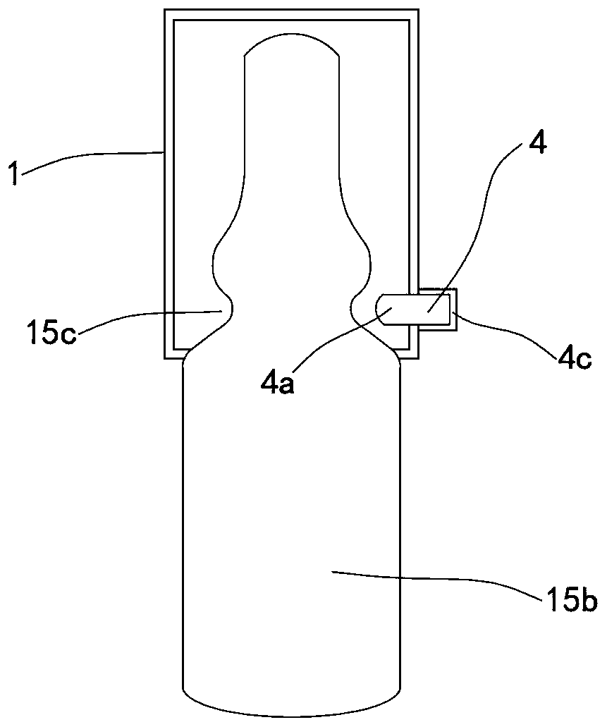 Medical safety standard breaking device for ampoule bottle and using method of device