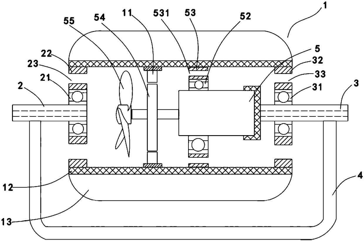 Self-steering power roller and package distribution device with same