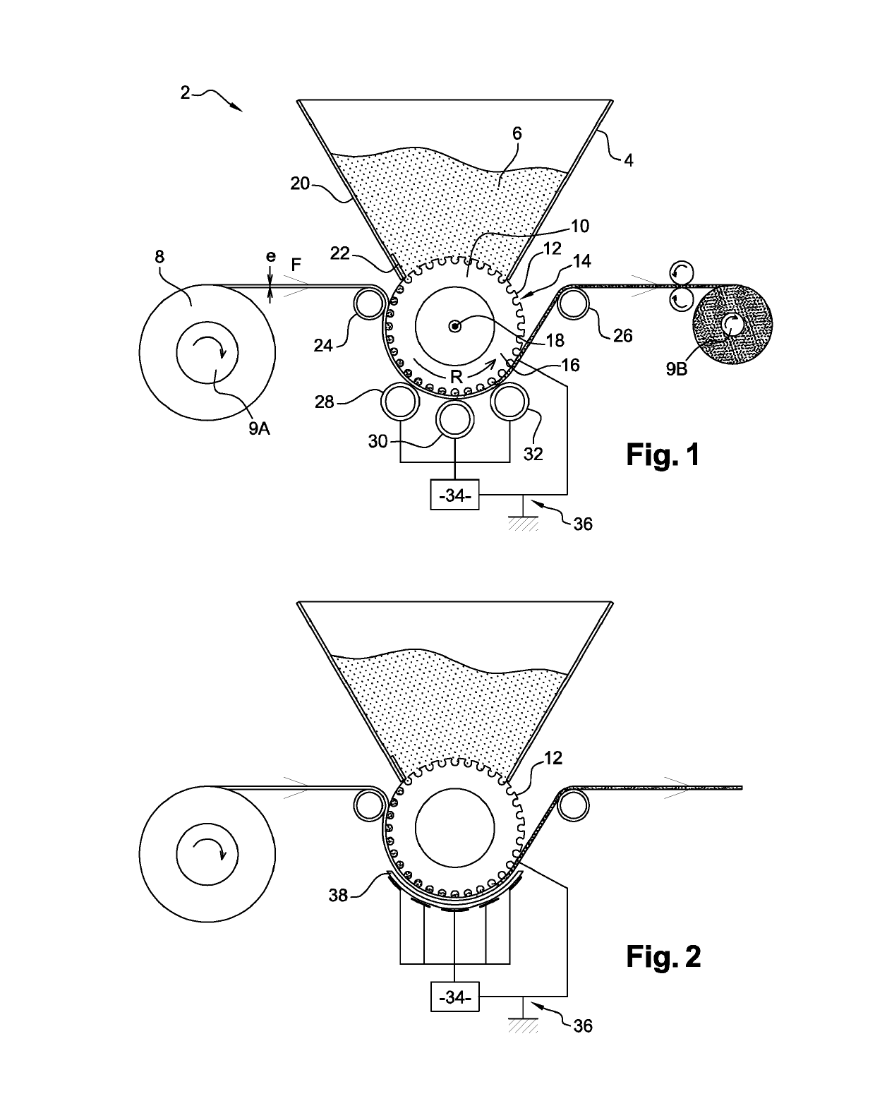 Apparatus and method for impregnation by transferring a powder into a porous substrate
