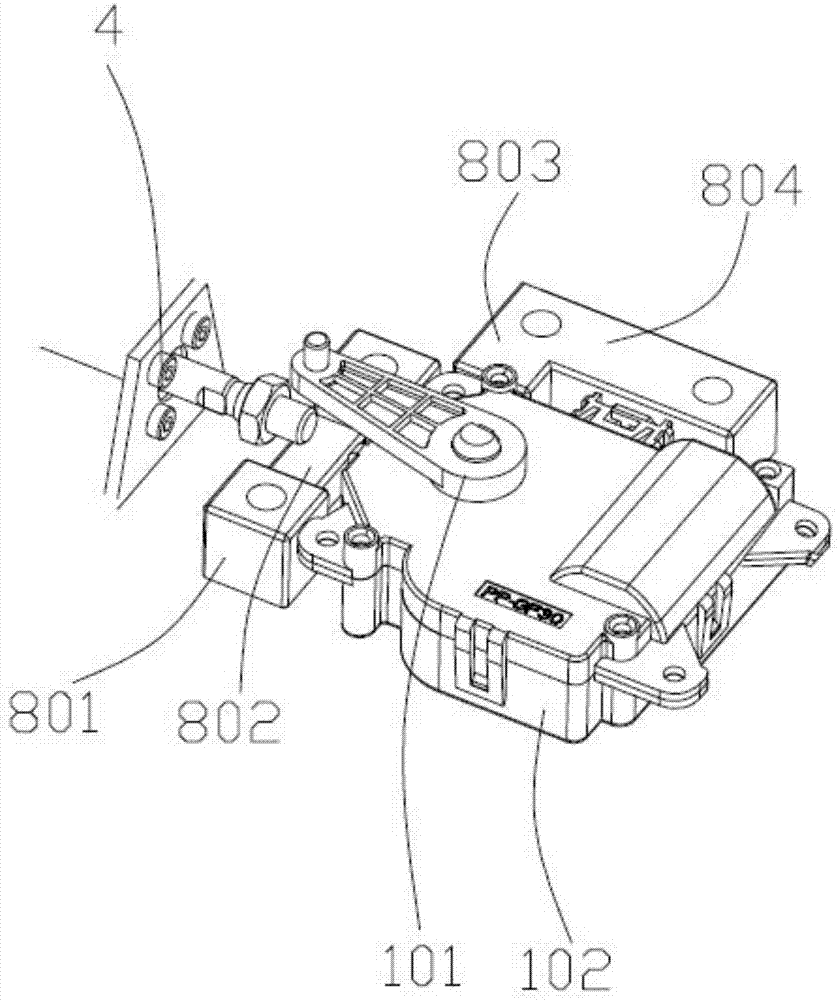 Revolving bar pressing connection device and actuator installing and overturning system