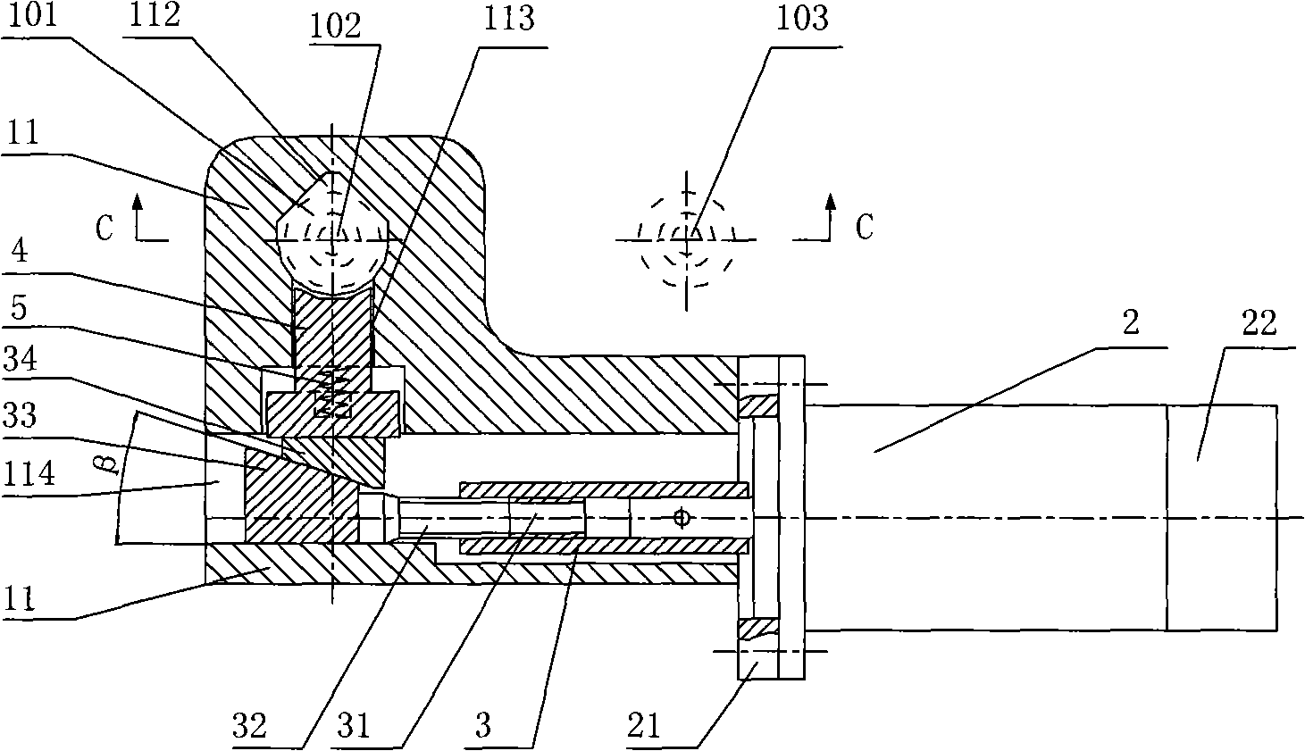 Doffer permanent magnet adsorb-release type roofthrust tube demounting device