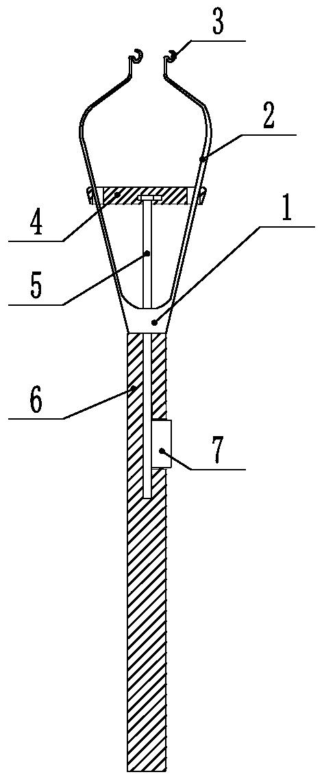 A reverse chopping forceps that can be controlled with one hand