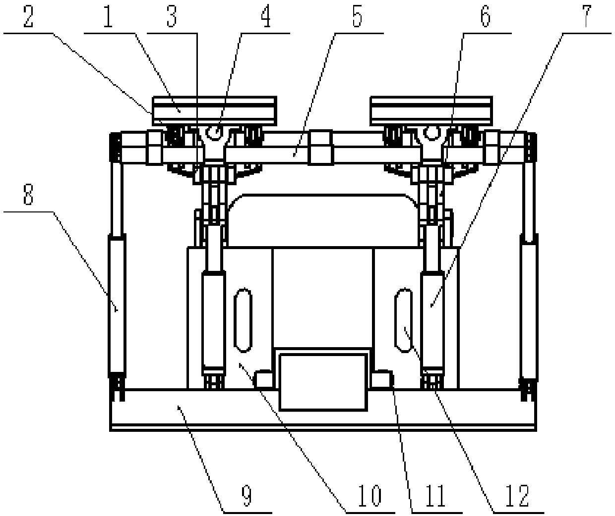 Walking support for mine excavation face, walking method and roadheader