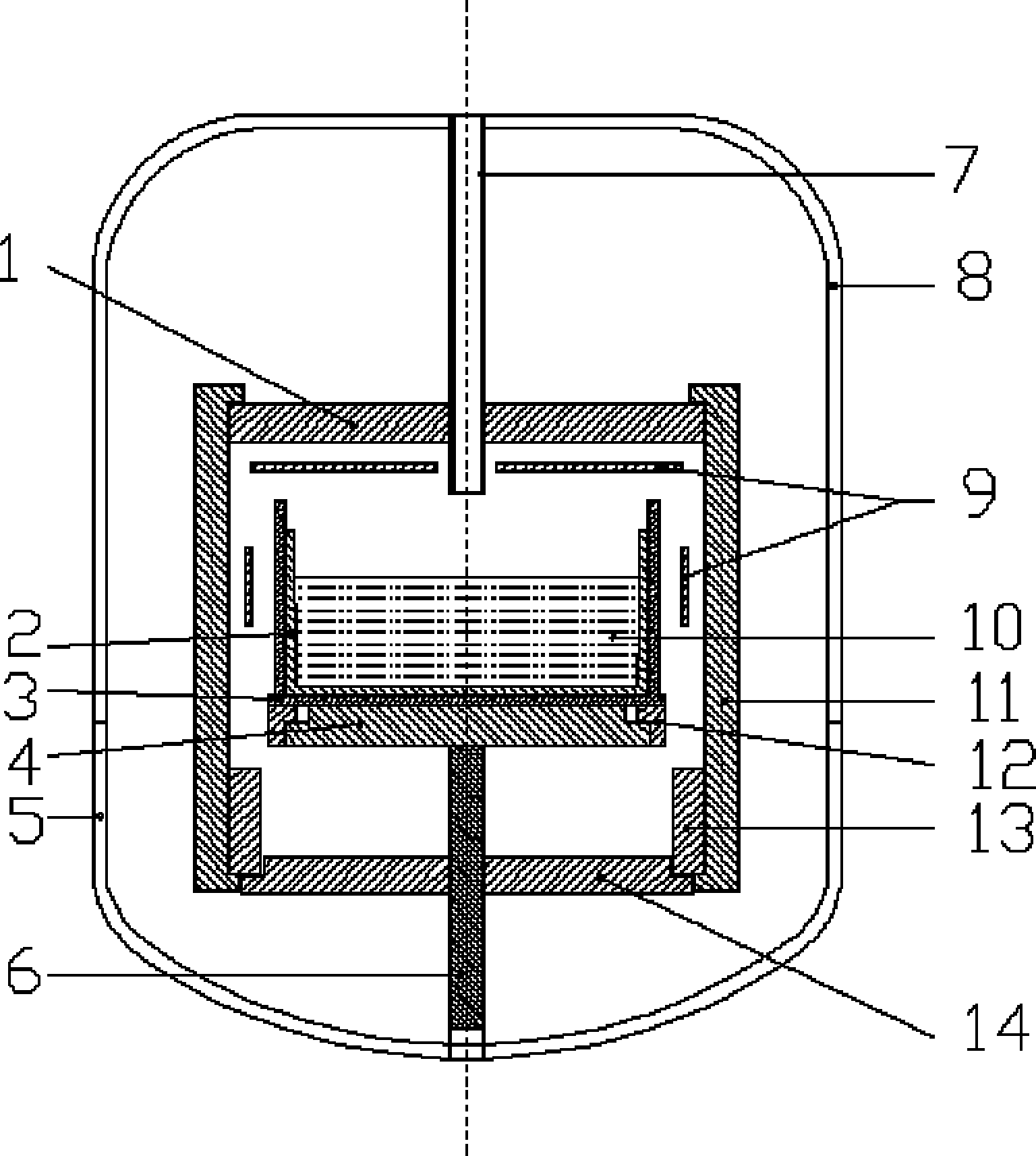 Thermal field structure used in polycrystalline silicon ingot furnace for controlling crystal growth interface