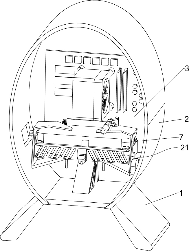 Computer with display card protection function