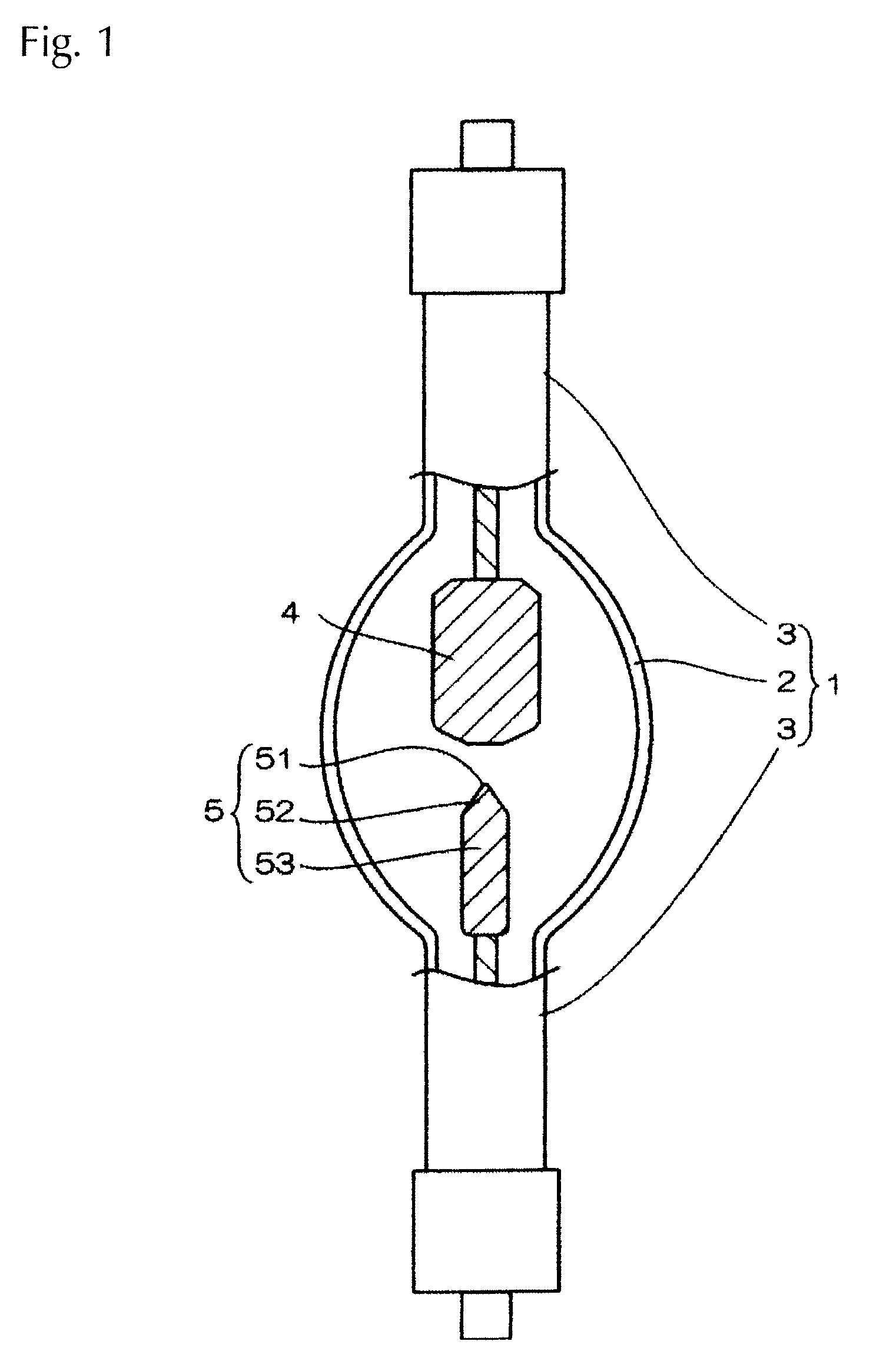 Discharge lamp having a cathode with carbon solid-solved in a tungsten metal substrate of the cathode