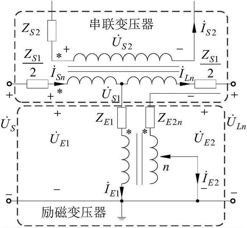 Step voltage calculation method under symmetrical double-core phase shift transformer load condition